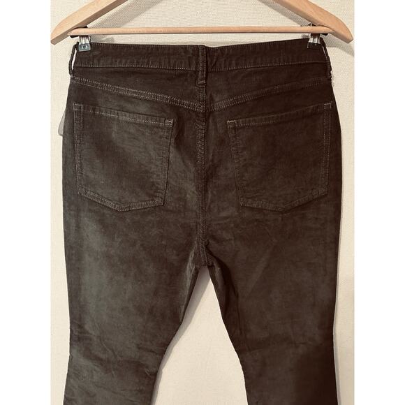 Old Navy Extra High Rise Kicker Boot-cut Corduroy Pants Women's Sz 12 Brown NWT - Picture 11 of 13